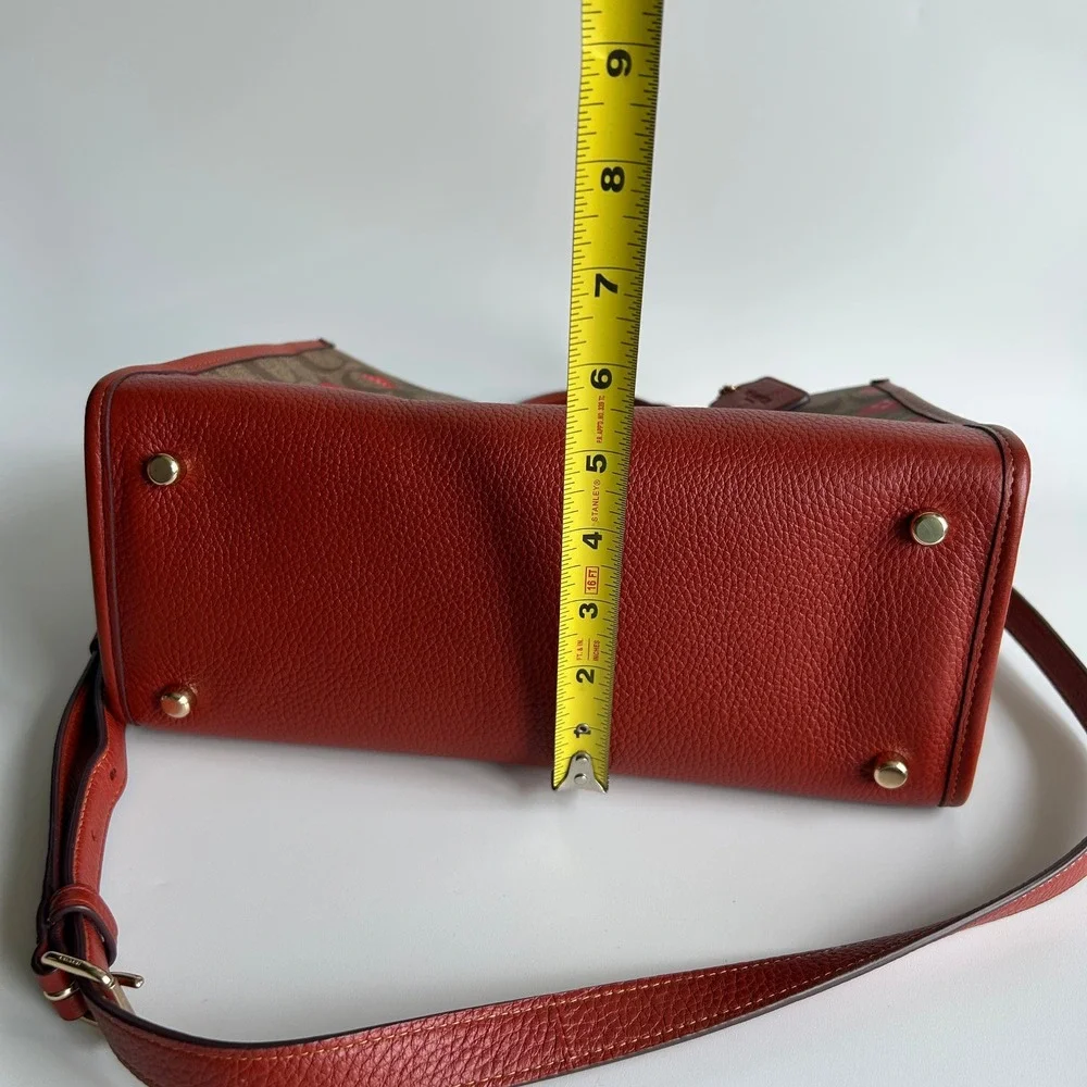 Coach Dempsey Carryall Signature Canvas Wild Strawberry Print Red Bag CH325